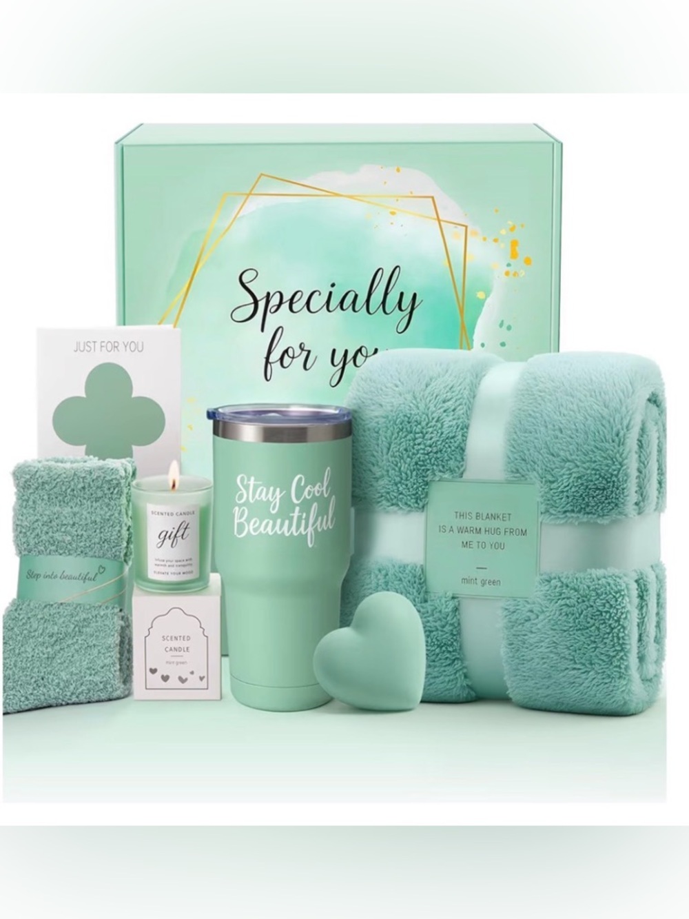Mint Green Womens Relaxation Gift Set - Stay Cool Beautiful NWT/NIB